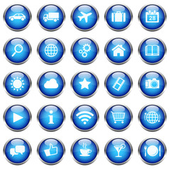 25 Vektor Icons // Homepage Buttons - Blue (03)