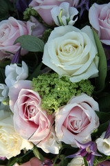 Pink and white wedding flowers
