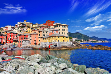 Colorful Italy series - Genova, Liguria - obrazy, fototapety, plakaty