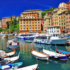 colorful Camogli, Ligurian coast, Italy