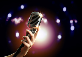 audio microphone retro style