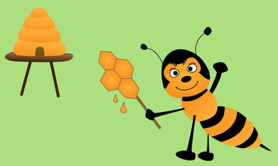 bee and lollipop