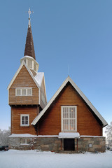 Fototapeta na wymiar Karesuando Kościół, Norrbotten County, Szwecja