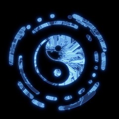 computer ying yang symbol