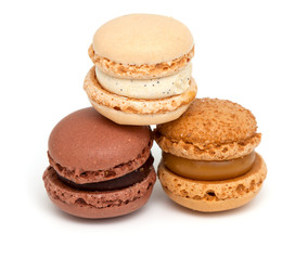 macaroons isolated on white background
