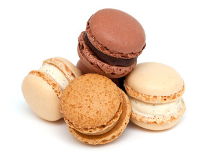 macaroons isolated on white background
