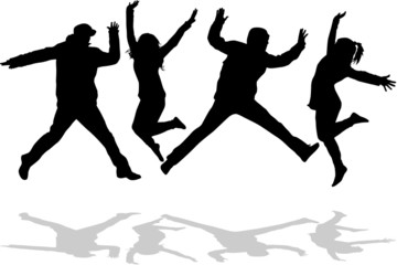 Young people on the party