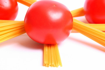 Tomate und Spaghetti