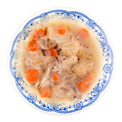 jelly meat on a plate isolated