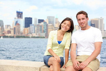 Young couple dating in New York