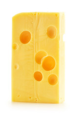Fresh cheese isolated on white