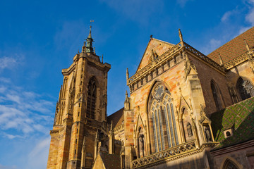 Fototapeta na wymiar Dom, Kirche, Colmar, Frankreich, Elsas