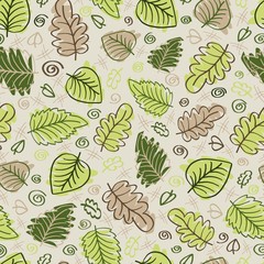 Abstract leaf seamless pattern