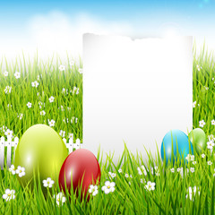 Easter background with place for text