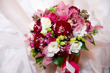 close up of wedding bouquet