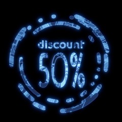 -50% discount for sale computer electronic symbol