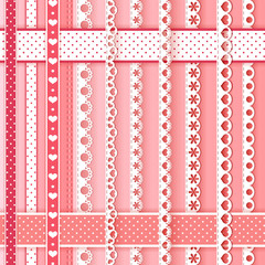 Collection for scrapbook. Borders.