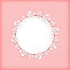 Floral background with frame.