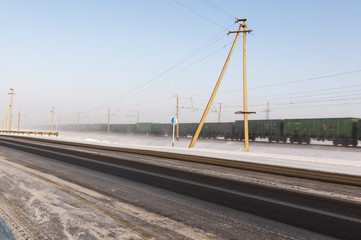 Obraz premium Winter road in Siberia