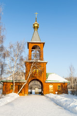 Orthodox church in Omsk winter