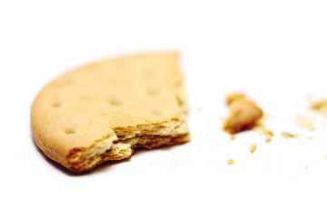 Half-eaten biscuit