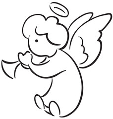 Angel with a trumpet