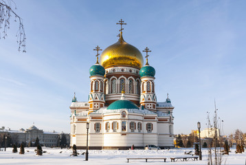 Kinds of winter Omsk. Siberia. Russia - obrazy, fototapety, plakaty