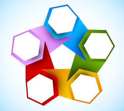 Abstract diagram with hexagons