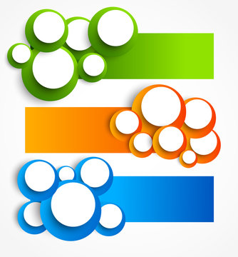 Set of banners with circles