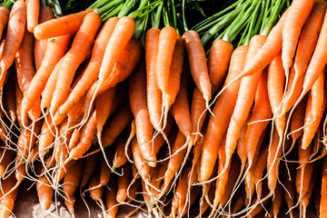Fresh Carrots At The Local Market