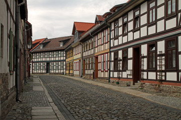 Fototapeta na wymiar Old street w Wernigerode