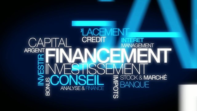 Financement investissement conseil nuage de mots vid&eacute;o