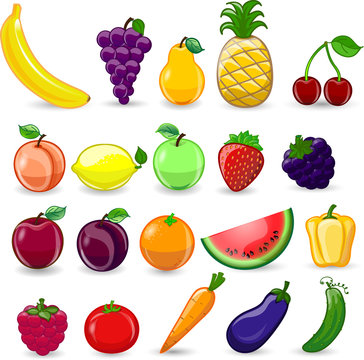Мультфильм фрукты и овощи