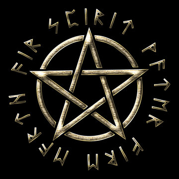 Runen Pentakel - Pentagramm - Elemente