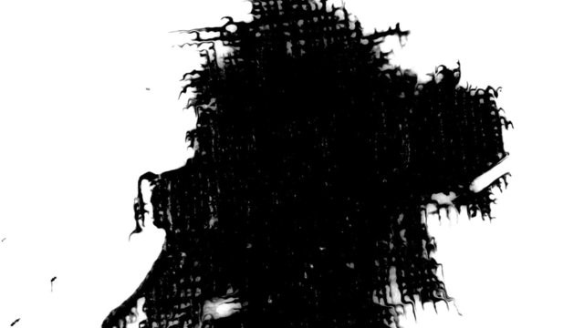 Absorbs Ink paint. Macro.