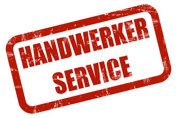 Grunge Stempel rot HANDWERKERSERVICE