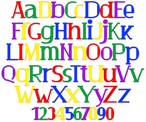 merry multicolored alphabet