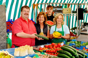Biologischer Anbau Tafel Wochenmarkt