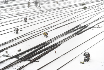 Train Tracks in the Snow