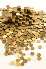 Pila de monedas, capitalismo, la bolsa.