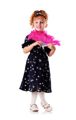 Little girl with fan