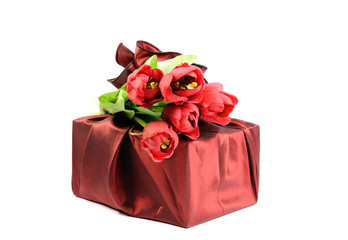 Gift with  flowers