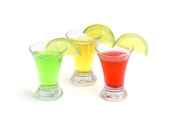 Cocktails alcoholic with a lime