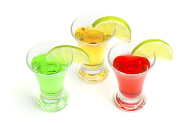 Cocktails alcoholic with a lime