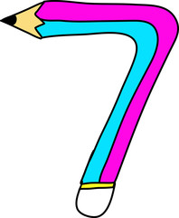 number cartoon