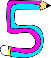 number cartoon
