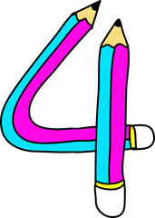 number cartoon