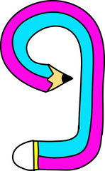 number cartoon