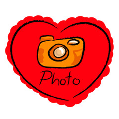love camera design vector
