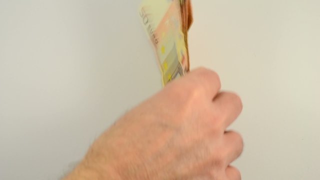 Abgez&auml;hlte Euroscheine